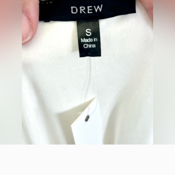 DREW "Maggie " Maxi length Wrap Dress White with Gold Lame Spun Size Small NWT - Picture 9 of 9